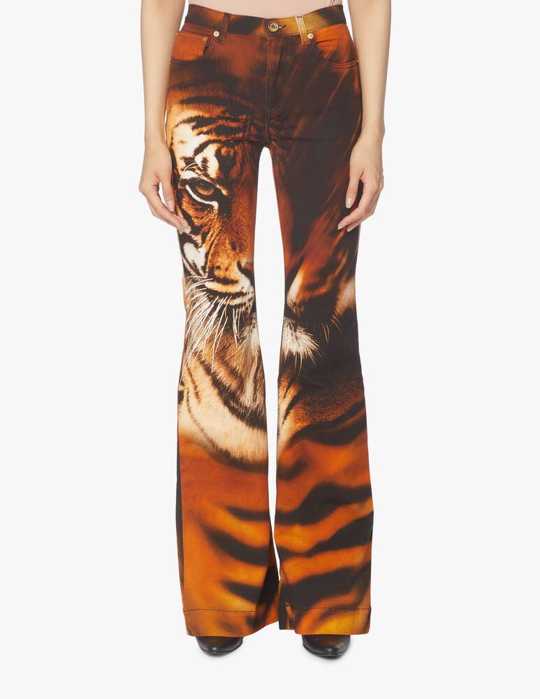 rinascente Roberto Cavalli Jeans a zampa e vita alta - multicolor