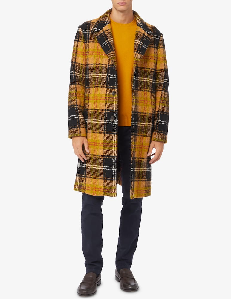 rinascente Bottega Martinese Cappotto monopetto a quadri