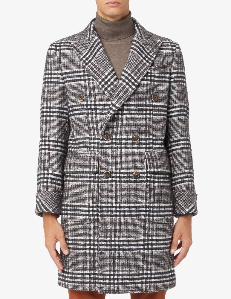 Bottega Martinese Check short double breasted coat - picture 1
