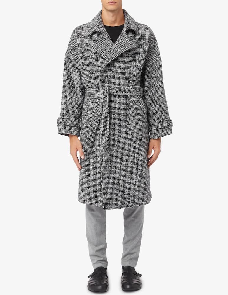 Bottega Martinese Cappotto doppiopetto sale pepe - immagine 1 Bottega Martinese Cappotto doppiopetto sale pepe - immagine 1