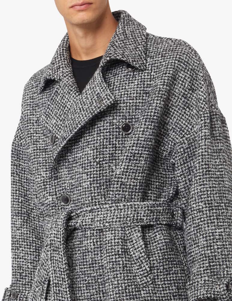 Bottega Martinese Cappotto doppiopetto sale pepe - immagine 4 Bottega Martinese Cappotto doppiopetto sale pepe - immagine 4
