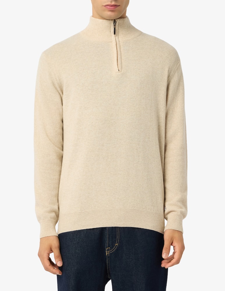 rinascente Rinascente Collection Pullover mezza zip in lana d'agnello