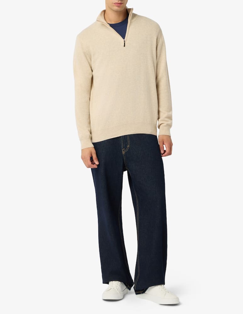 rinascente Rinascente Collection Pullover mezza zip in lana d'agnello