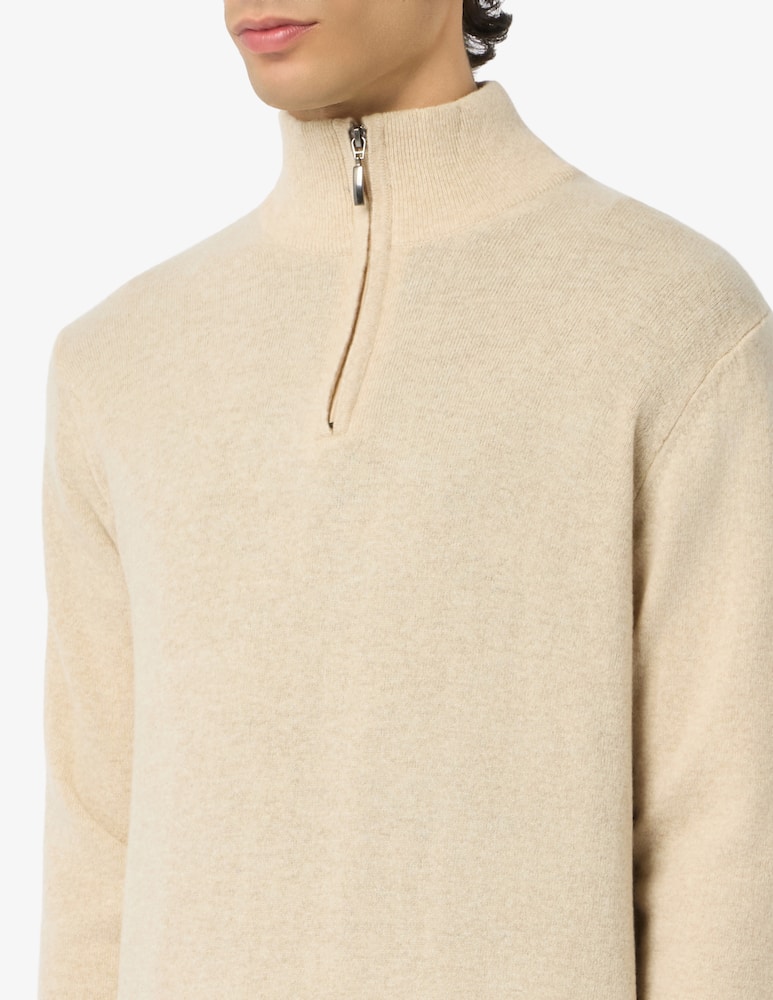 rinascente Rinascente Collection Pullover mezza zip in lana d'agnello