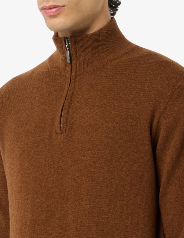 rinascente Rinascente Collection Pullover mezza zip in lana d'agnello