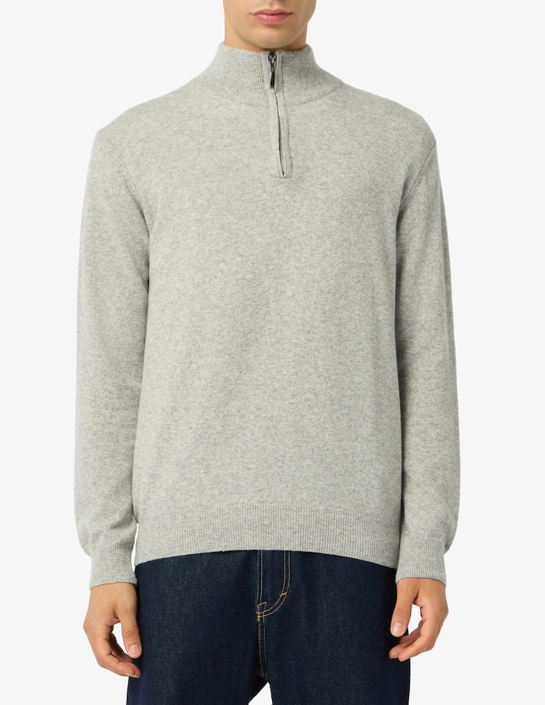 rinascente Rinascente Collection Pullover mezza zip in lana d'agnello