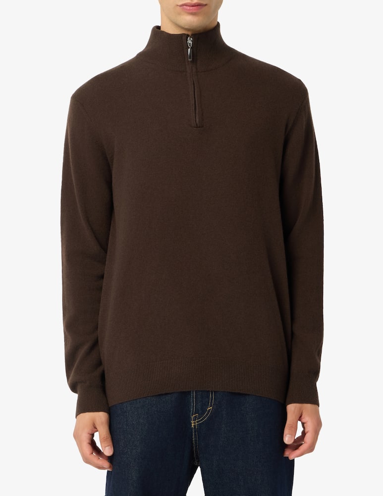 rinascente Rinascente Collection Pullover mezza zip in lana d'agnello