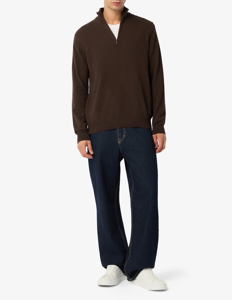rinascente Rinascente Collection Pullover mezza zip in lana d'agnello