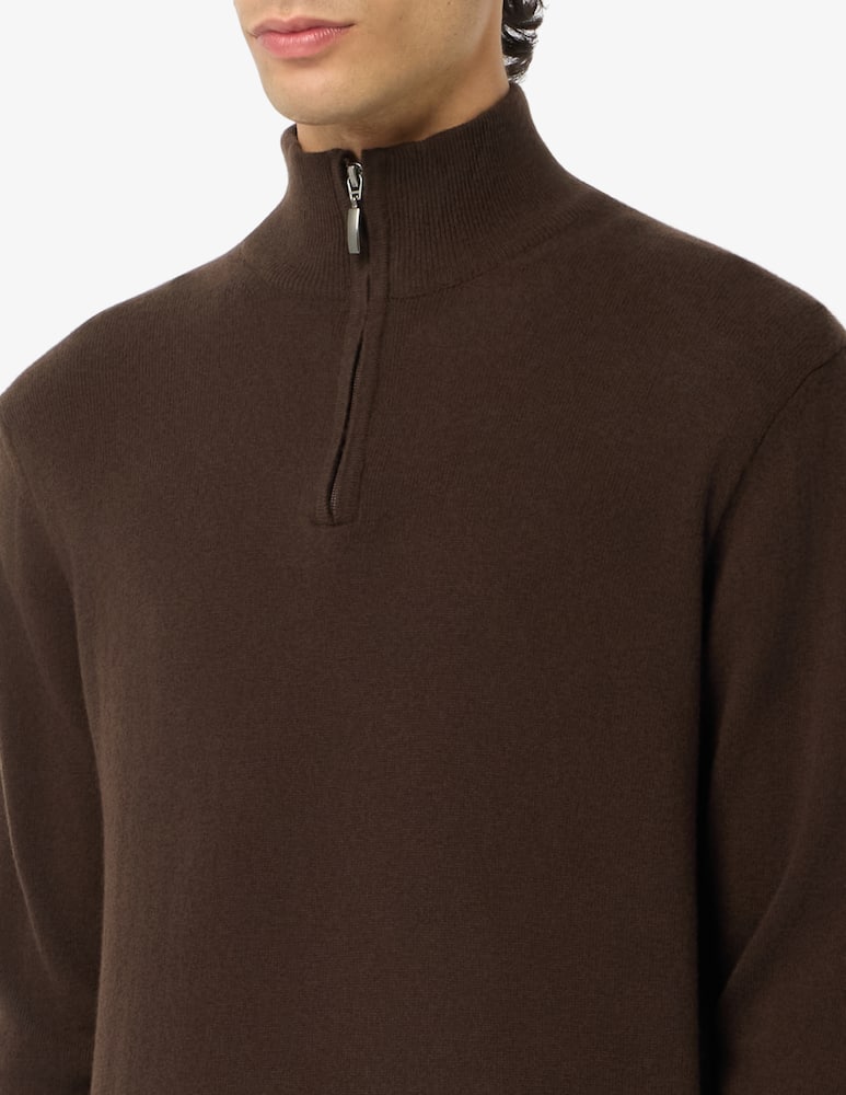 rinascente Rinascente Collection Pullover mezza zip in lana d'agnello