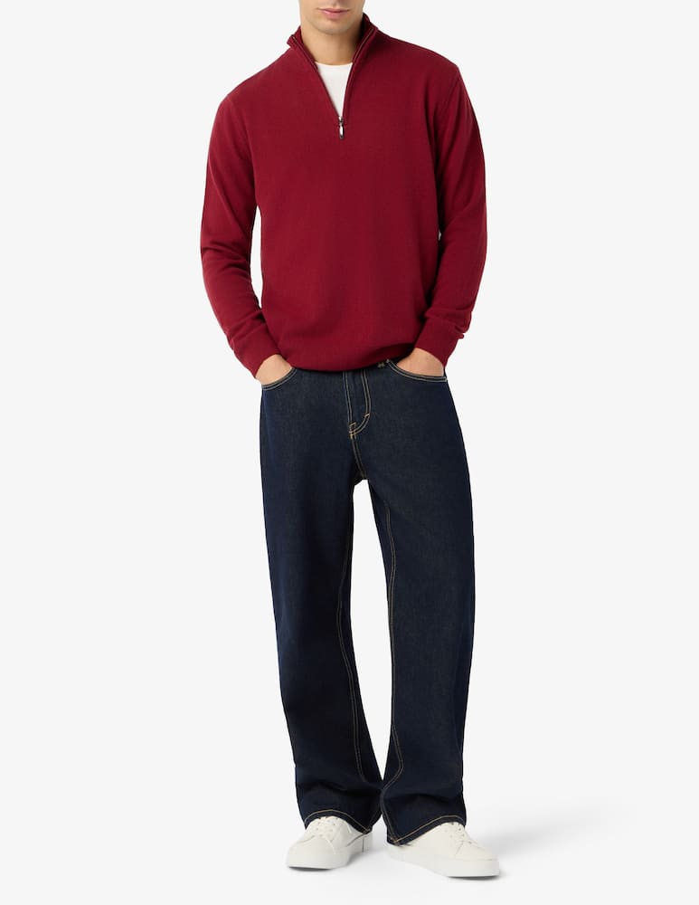 rinascente Rinascente Collection Pullover mezza zip in lana di agnello