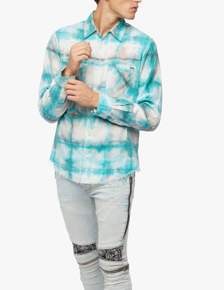 rinascente Amiri Watercolor plaid shirt