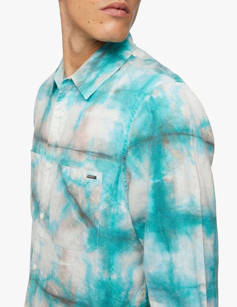 rinascente Amiri Watercolor plaid shirt