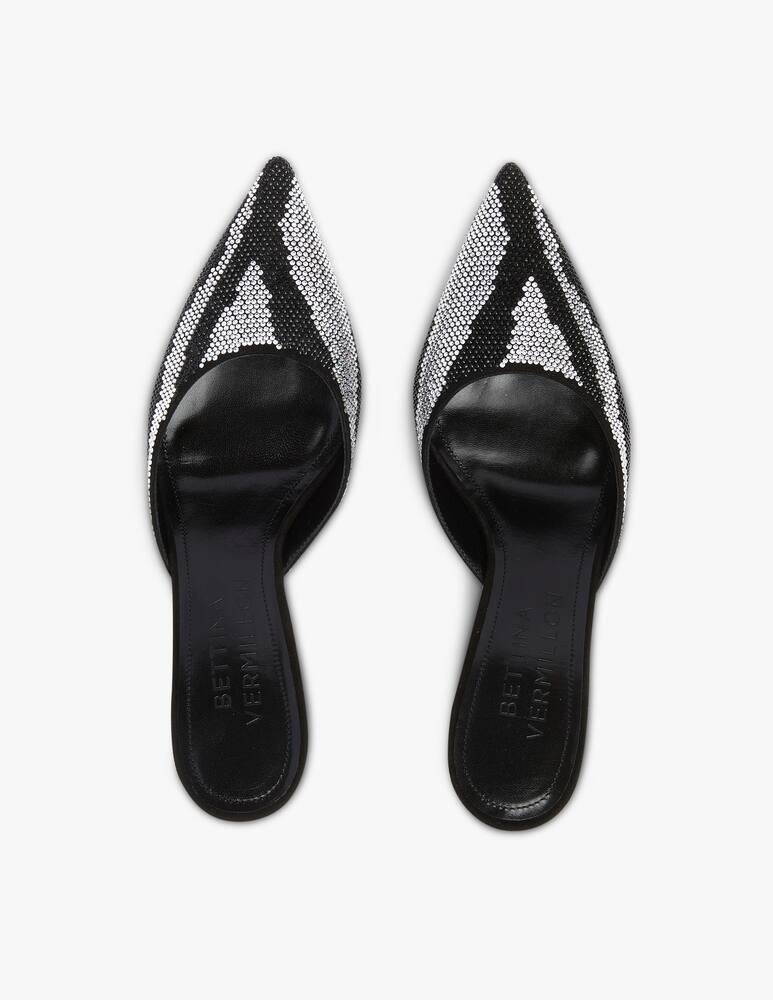 rinascente Bettina Vermillon Wendy mules with strass - black