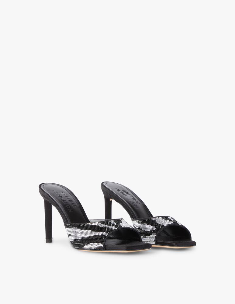 rinascente Bettina Vermillon Jane mules con stampa zebra - nero