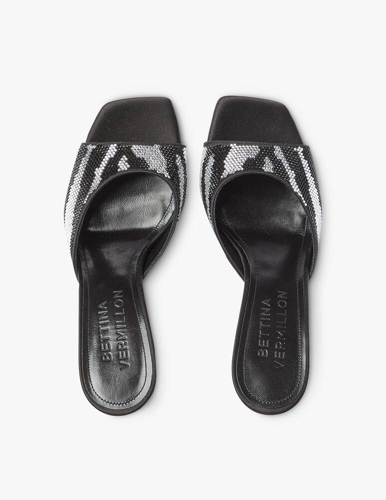 rinascente Bettina Vermillon Jane mules con stampa zebra - nero