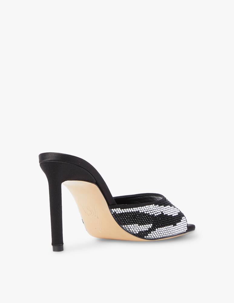 rinascente Bettina Vermillon Jane mules con stampa zebra - nero