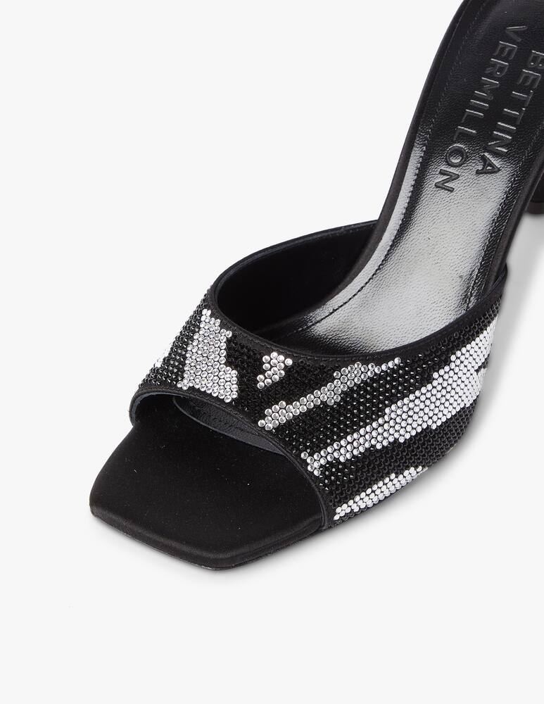 rinascente Bettina Vermillon Jane mules con stampa zebra - nero