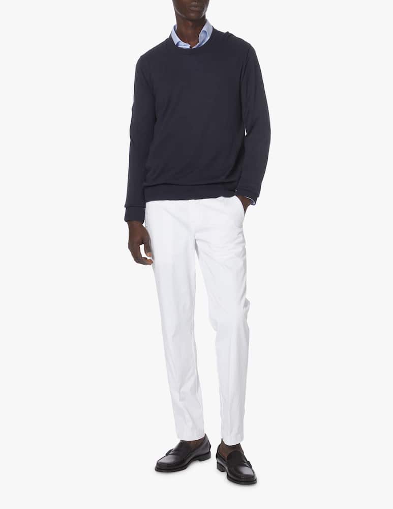 Altea Linen long sleeve sweater - blue - picture 2 Altea Linen long sleeve sweater - blue - picture 2