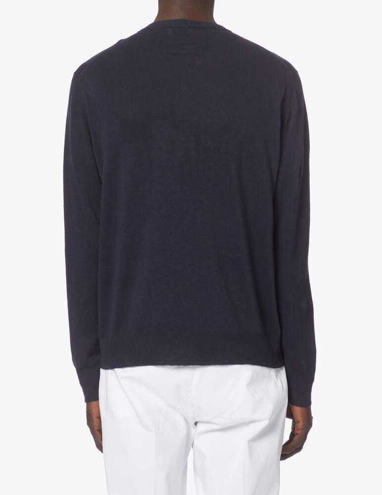Altea Linen long sleeve sweater - blue - picture 3 Altea Linen long sleeve sweater - blue - picture 3