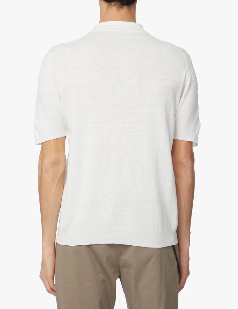 rinascente Altea Polo manica corta maglia lino cotone - bianco