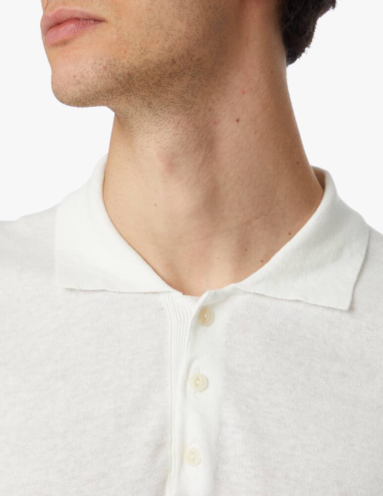 rinascente Altea Polo manica corta maglia lino cotone - bianco