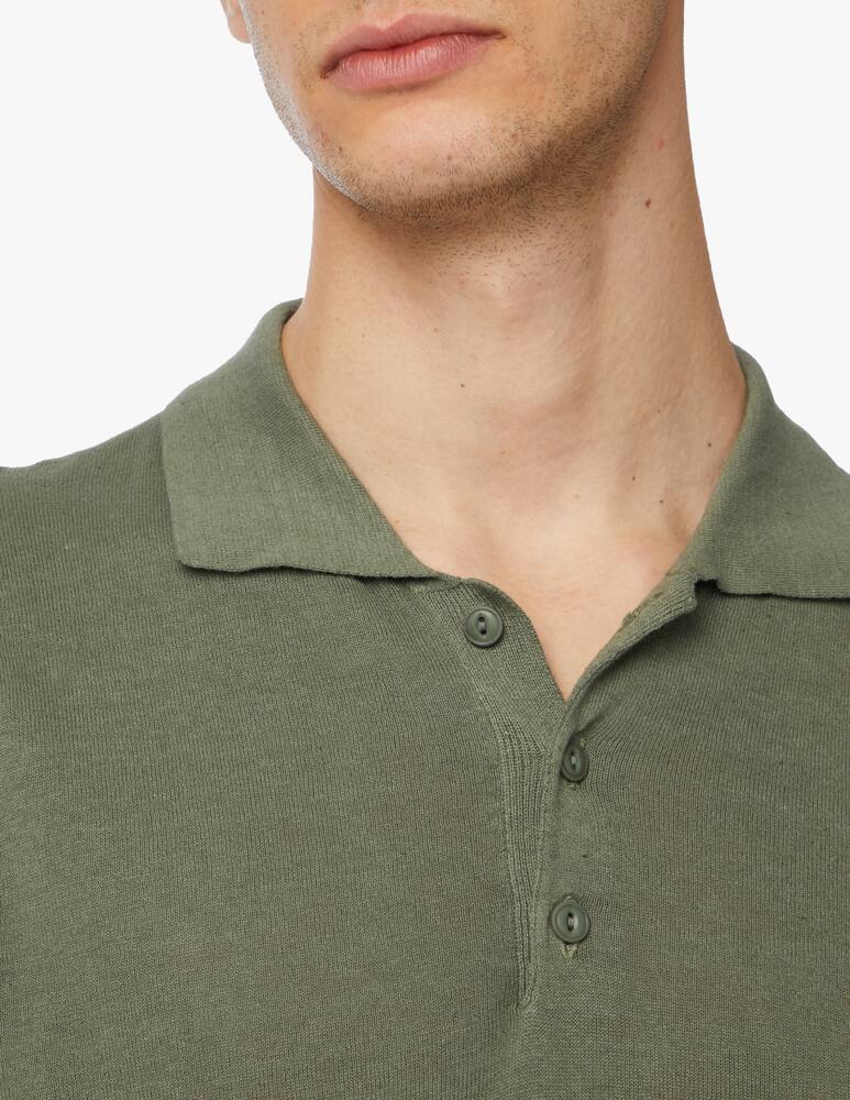 rinascente Altea Polo manica corta maglia lino cotone - verde