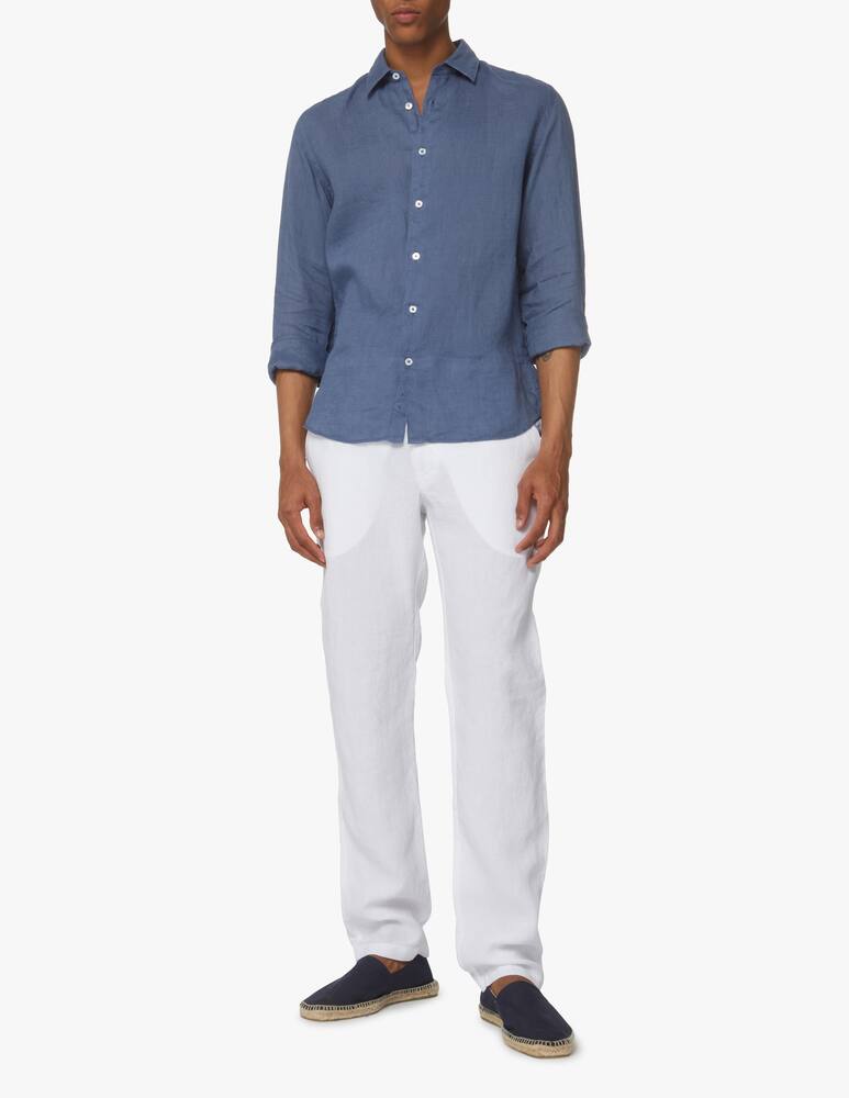 rinascente Altea Linen long sleeve shirt - blue