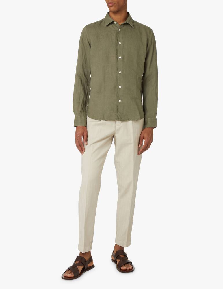 rinascente Altea Linen long sleeve shirt - green