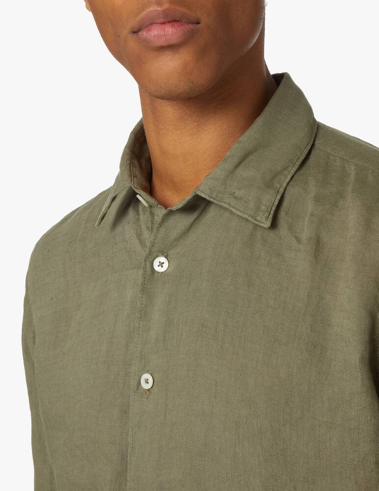 rinascente Altea Linen long sleeve shirt - green