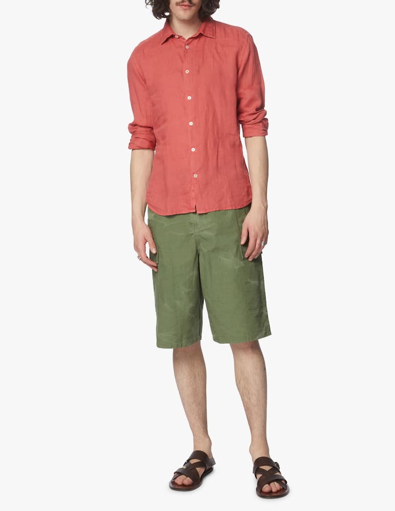 Altea Linen long sleeve shirt - red - picture 2 Altea Linen long sleeve shirt - red - picture 2
