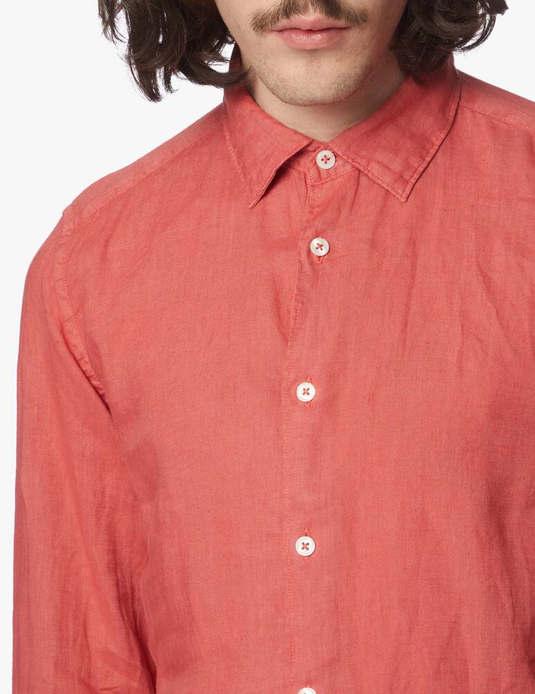 Altea Linen long sleeve shirt - red - picture 4 Altea Linen long sleeve shirt - red - picture 4