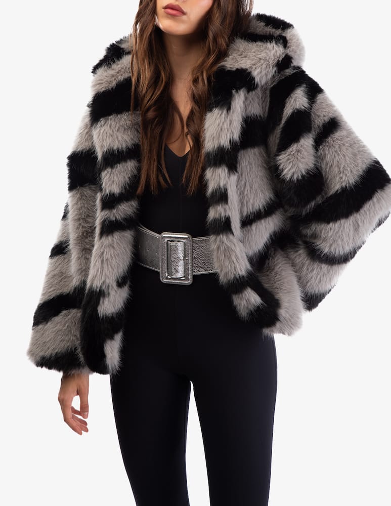 rinascente Le Volière Giacca oversize in pelliccia sintetica