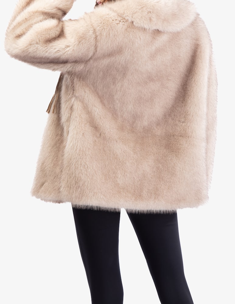 rinascente Le Volière Faux fur jacket with fringe