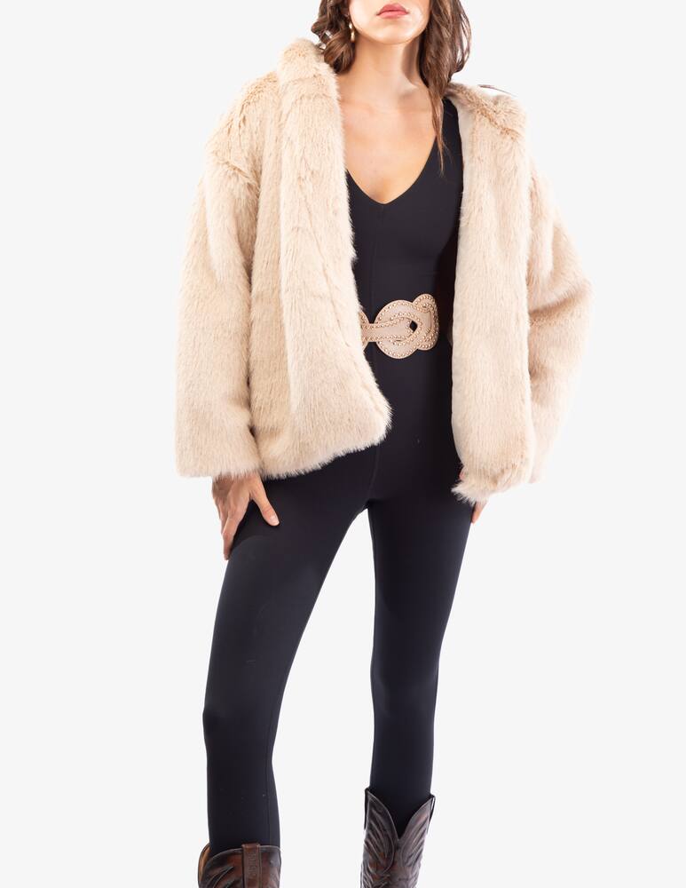rinascente Le Volière Faux fur hoodie jacket