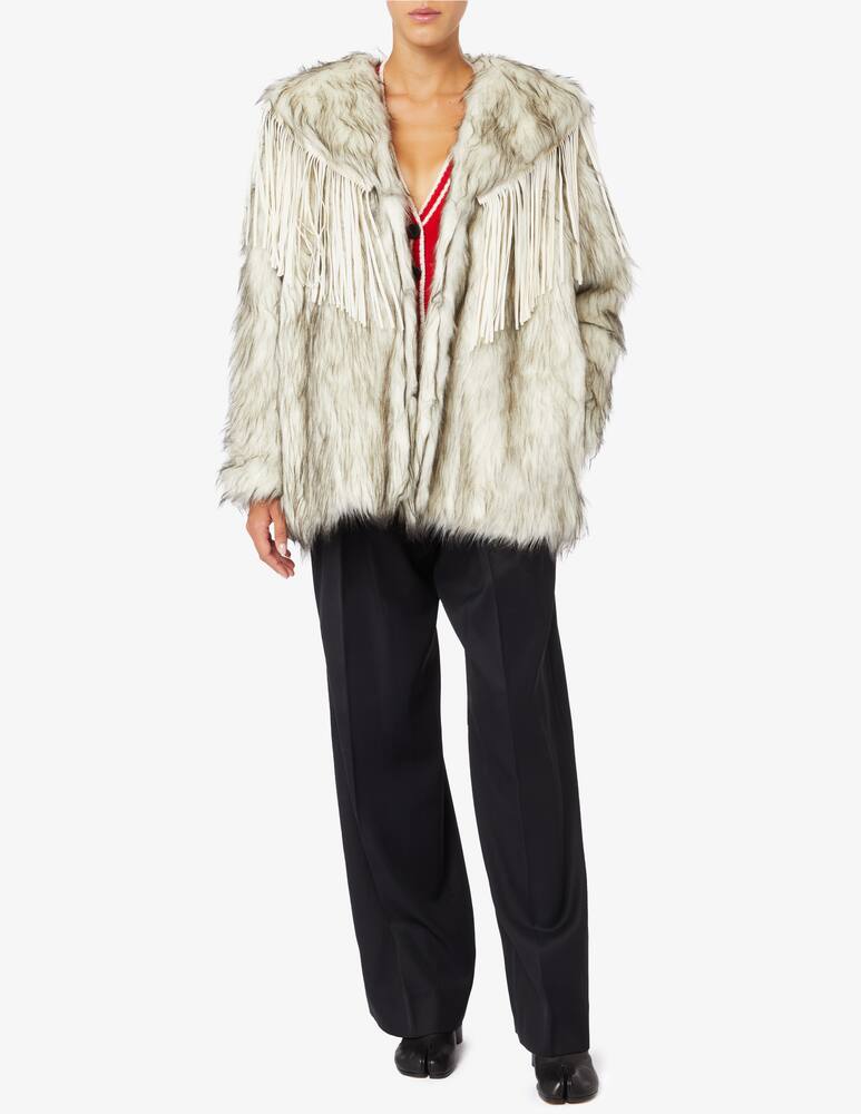 rinascente Le Volière Giacca in ecopelliccia con frange