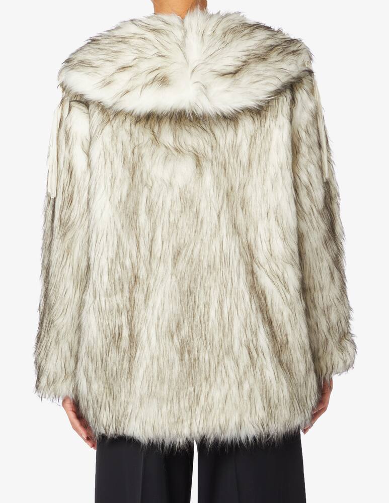 rinascente Le Volière Giacca in ecopelliccia con frange