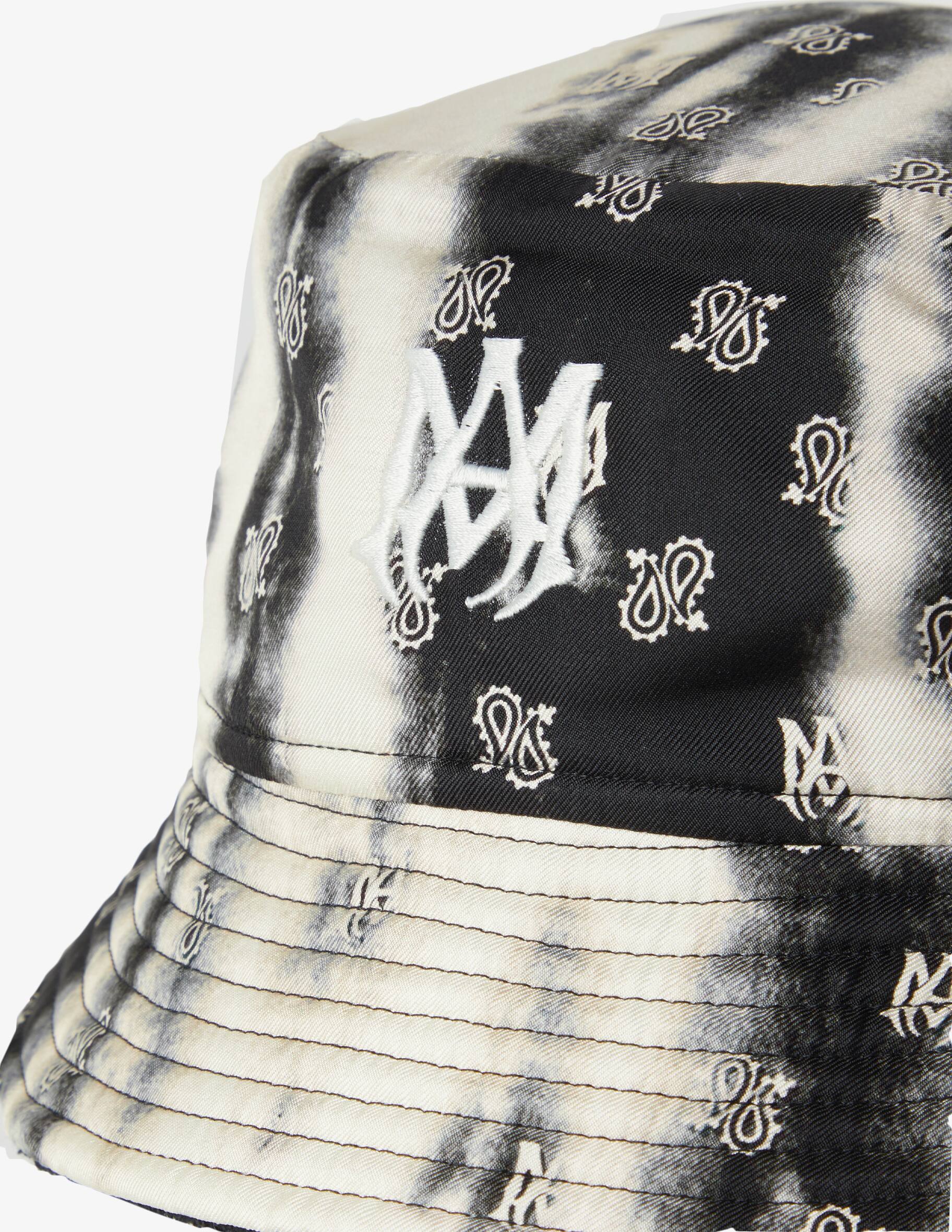 Shop Amiri Micro paisley rev. bucket hat on Rinascente