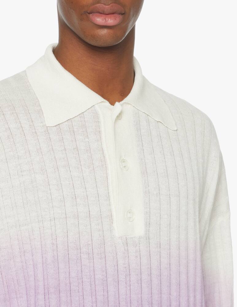 rinascente Bonsai Polo knit long sleeve tie dye - violet