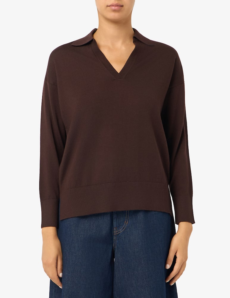 rinascente Rinascente Collection Maglione polo in merino a maniche lunghe