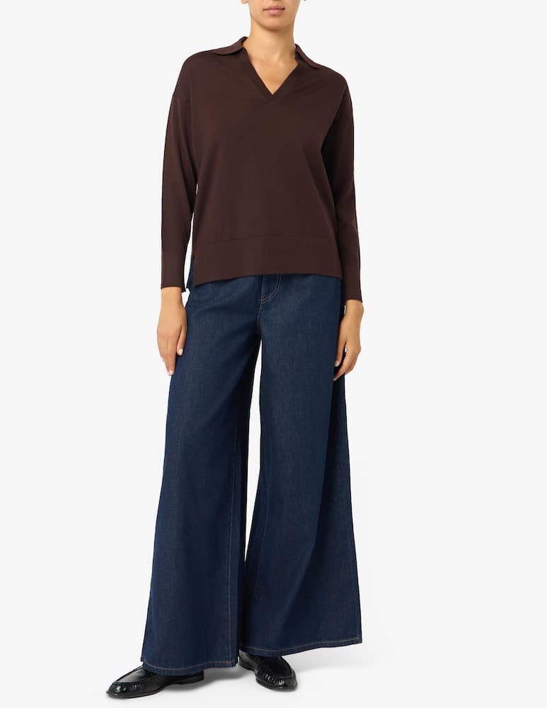 rinascente Rinascente Collection Maglione polo in merino a maniche lunghe