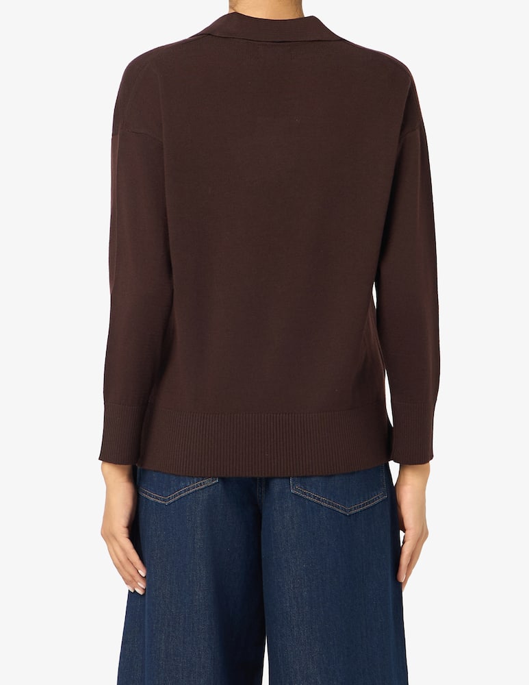 rinascente Rinascente Collection Maglione polo in merino a maniche lunghe