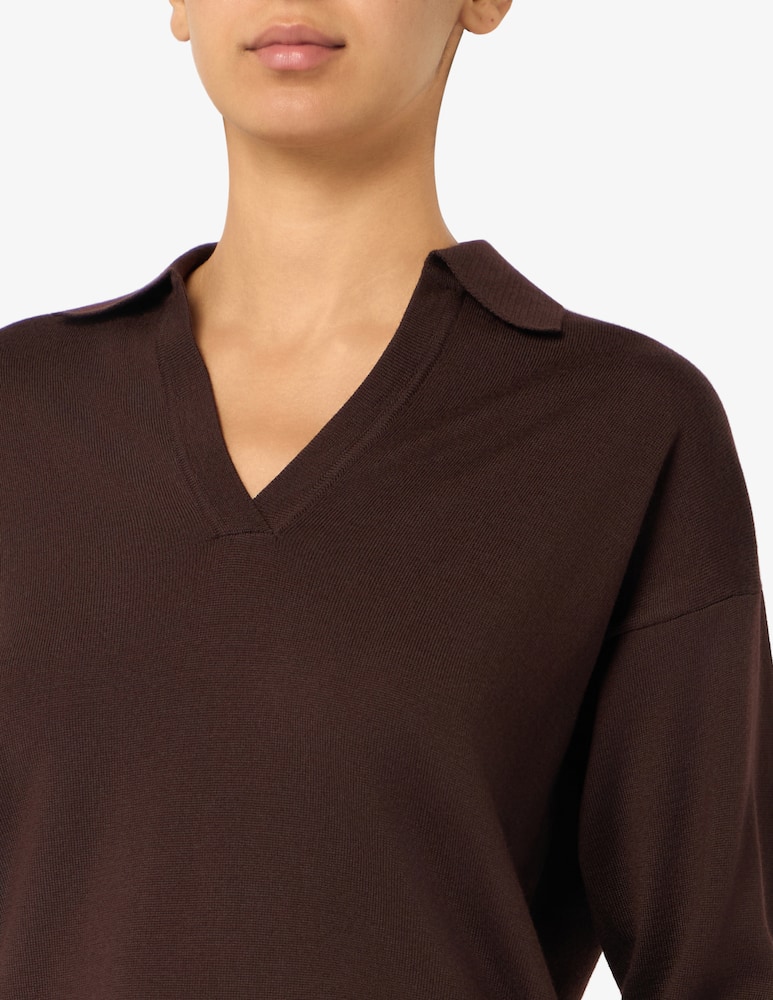 rinascente Rinascente Collection Maglione polo in merino a maniche lunghe