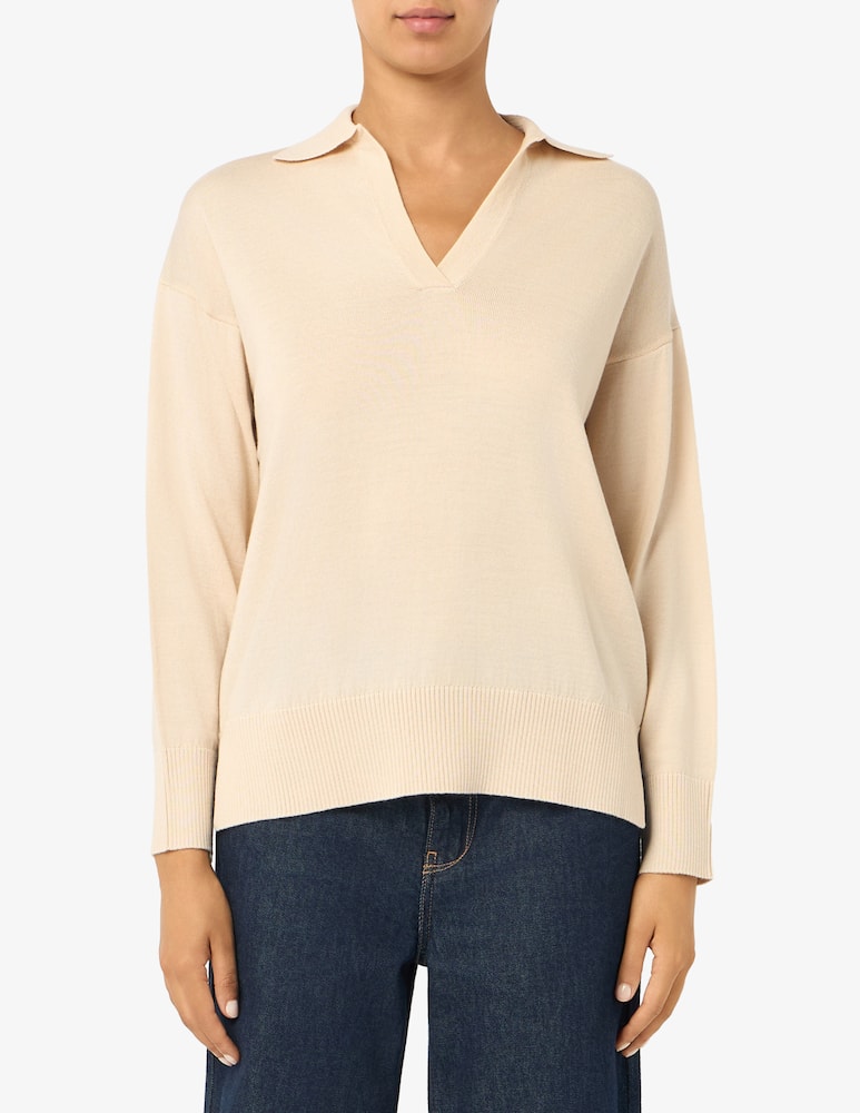 rinascente Rinascente Collection Maglione polo in merino a maniche lunghe