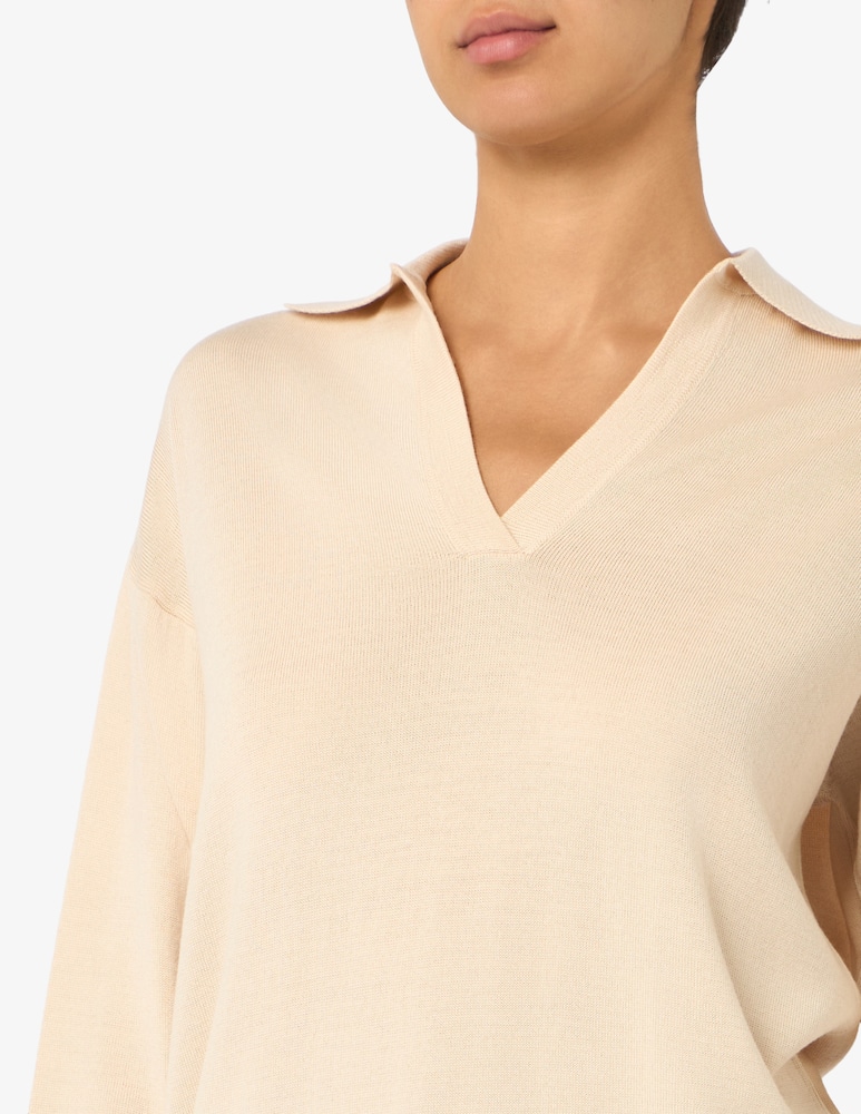 rinascente Rinascente Collection Maglione polo in merino a maniche lunghe