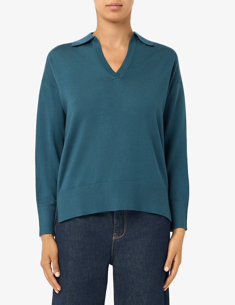 rinascente Rinascente Collection Maglione polo in merino a maniche lunghe
