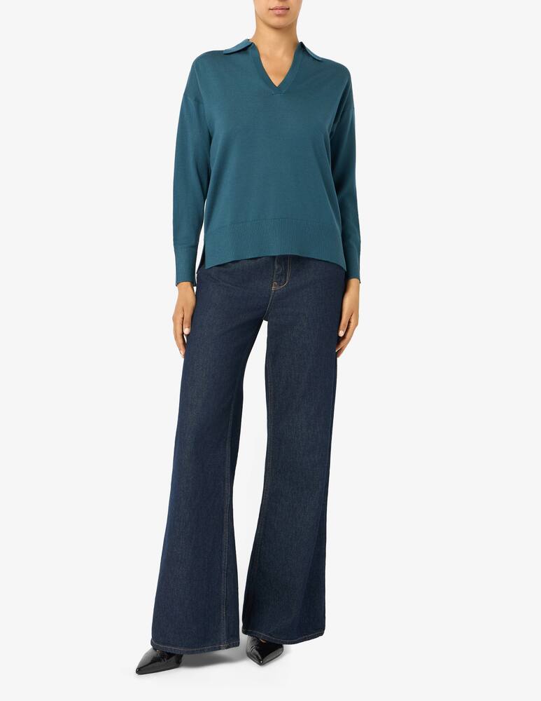 rinascente Rinascente Collection Maglione polo in merino a maniche lunghe