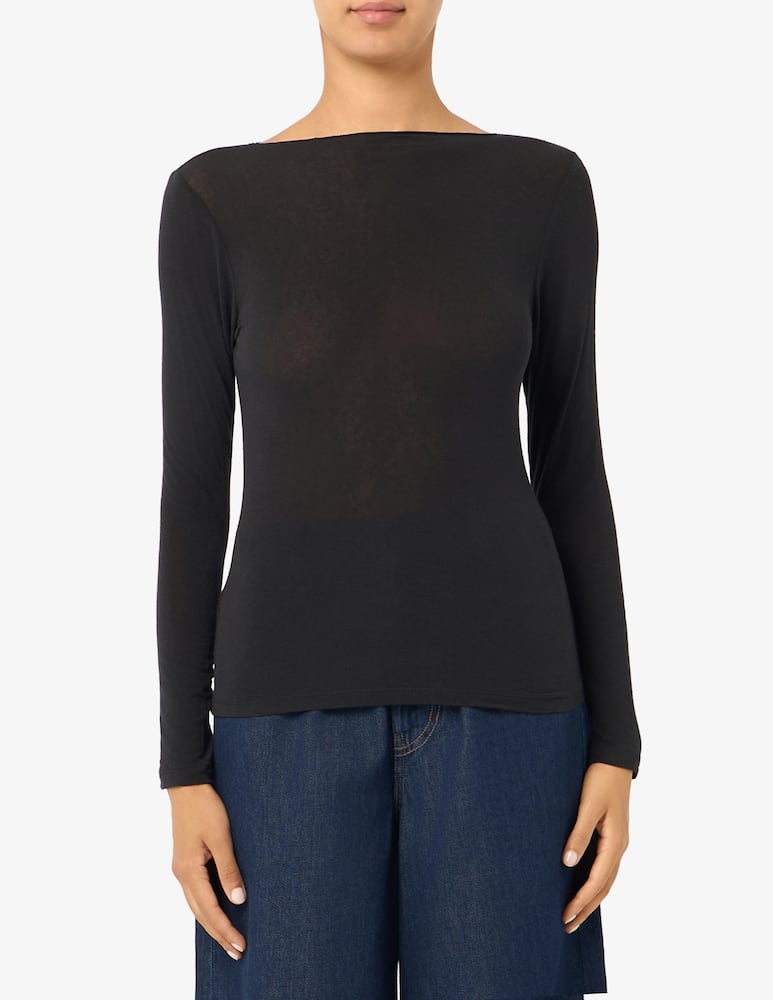 rinascente Rinascente Collection Boat-neck modal long-sleeve top
