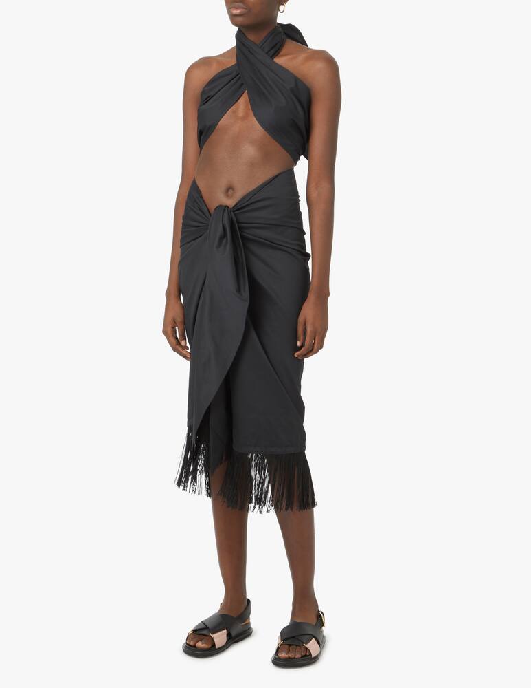 rinascente Panarehi Molokini cotton blend bandeau top - black