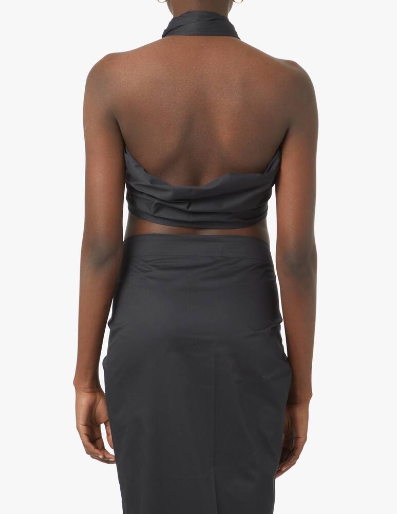 rinascente Panarehi Molokini cotton blend bandeau top - black