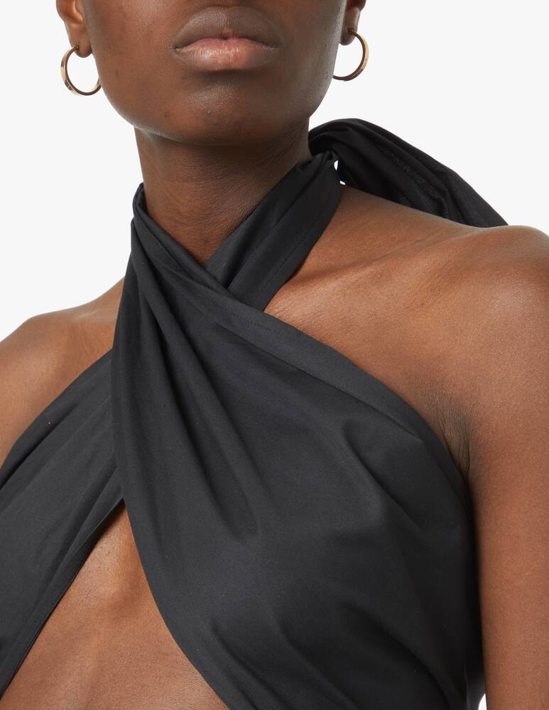 rinascente Panarehi Molokini cotton blend bandeau top - black